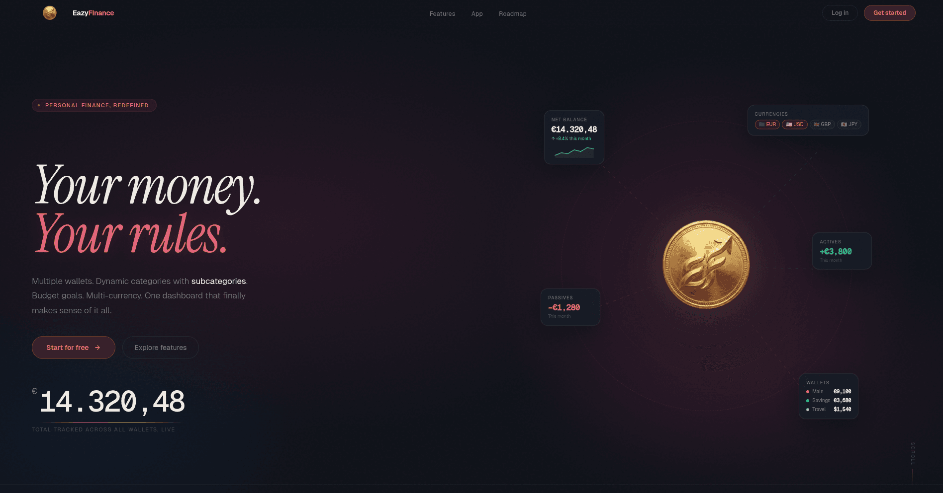 Eazy Finance web app screenshot